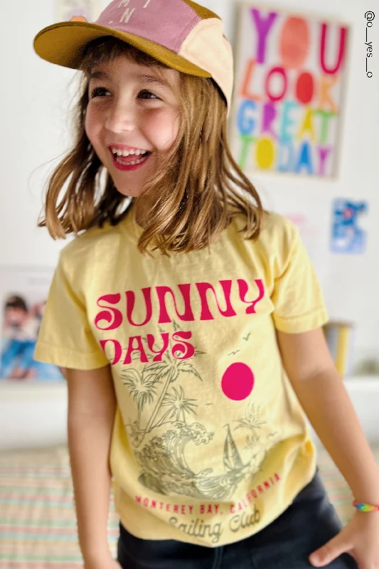 Kid's Sunny Days T-shirt, Butter-Unisex