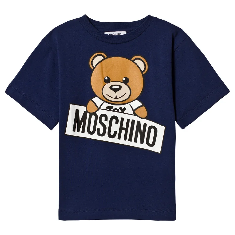 Moschino Navy Blue Teddybear Logo T-shirt (Unisex)