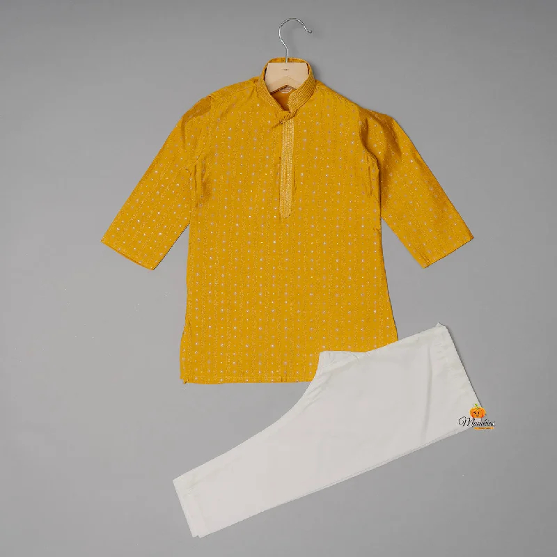 Mustard Boys Kurta Pajama