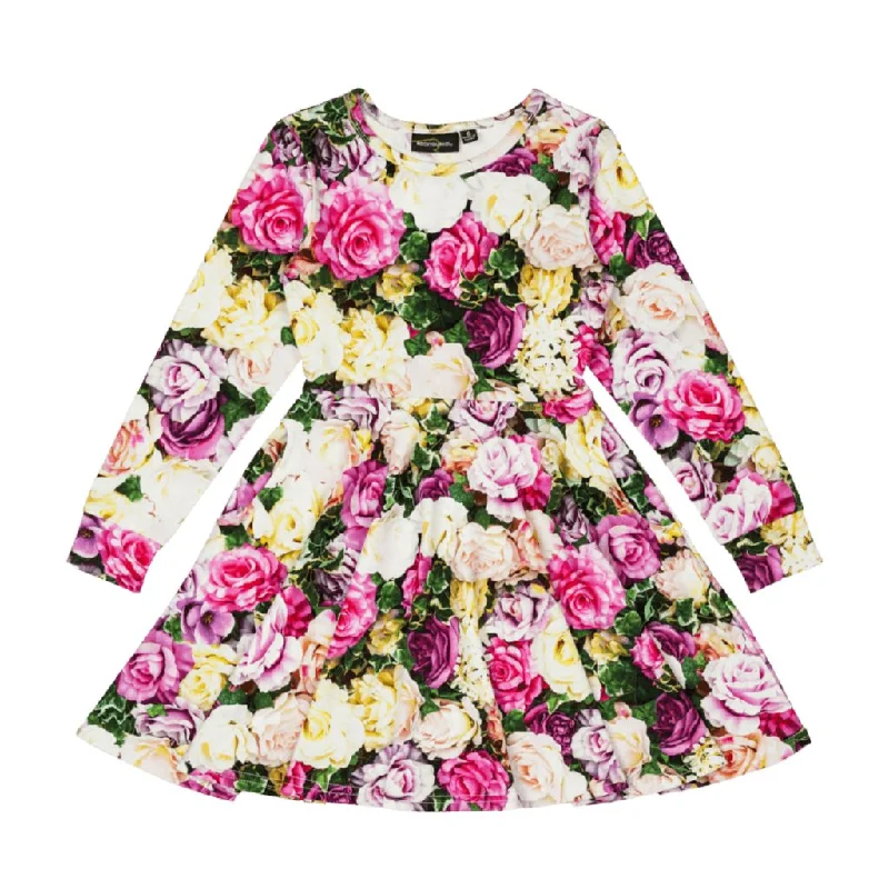 RYK Flower Wall L/S Waisted Dress