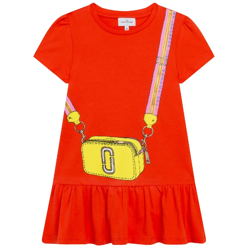 The Marc Jacobs Girls Short Sleeve Snapshot Dress